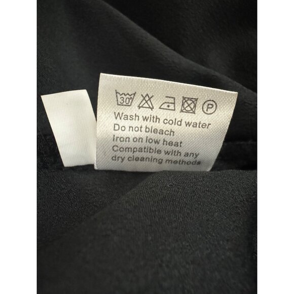 Black Fall Floral Print V-Neck Bell Sleeve Shift Mini Dress Size 2XL 16 18 Plus - Picture 6 of 7